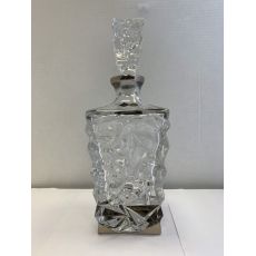 Штоф GLACIER, 900 мл; декор Отводка платина; хрусталь, Bohemia JIHLAVA