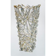 Ваза GLACIER, 30,5 см; декор Отводка золото, золотые линии; хрусталь, Bohemia JIHLAVA