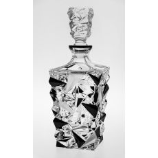 Штоф GLACIER, 900 мл; матовый черный; хрусталь, Bohemia JIHLAVA