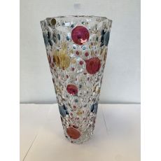 Ваза LISBOA, 31 см; декор Цветные круги; хрусталь, Bohemia JIHLAVA