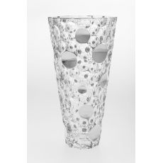 Ваза LISBOA, 31 см; декор Платиновые круги; хрусталь, Bohemia JIHLAVA
