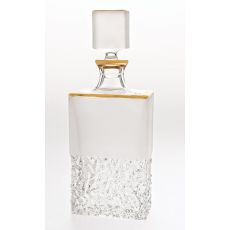 Штоф NICOLETTE, 1000 мл; декор Матовое напыление, отводка золото; хрусталь, Bohemia JIHLAVA