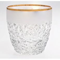 Набор из 6-ти стаканов для виски NICOLETTE, декор Матовое напыление, отводка золото; 350 мл; хрусталь, Bohemia JIHLAVA