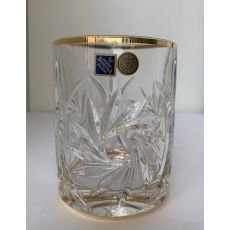 Набор из 6-ти стаканов для виски PINWHEEL, декор Отводка золото; 360 мл; хрусталь, Bohemia JIHLAVA