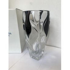 Ваза BAMBOO, 30 см; декор черными красками; стекло, Bohemia JIHLAVA