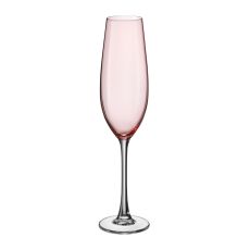 Набор из 2-х бокалов для шампанского COLUMBA, 260 мл, розовая чаша, Crystal Bohemia