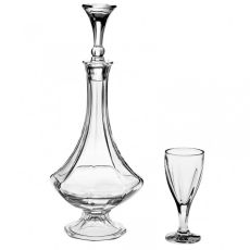 Набор для ликера King Louis, 1 графин 700 мл и 6 рюмок 60 мл, Crystal Bohemia