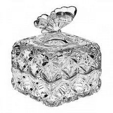 Доза Бабочка, 9,6 см, квадратная, Crystal Bohemia