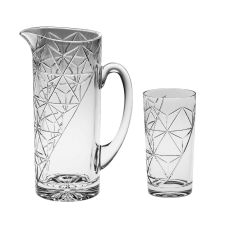 Набор для воды TRON: Кувшин 1100 мл и 6 стаканов 350 мл, Crystal Bohemia