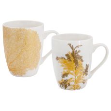 Набор из 2-х кружек, 330 мл, золотистый декор, Singapore, WD Lifestyle