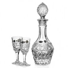 Набор для ликера Vinia: 1 графин 750 мл и 6 рюмок 80 мл, Crystal Bohemia