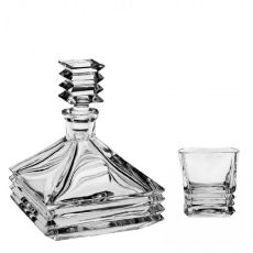 Набор для виски Maria Barware: 1 штоф 800 мл и 6 стаканов 300 мл, Crystal Bohemia