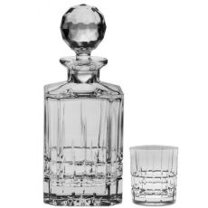 Набор для виски Dover: 1 штоф 800 мл и 2 стакана 320 мл, Crystal Bohemia