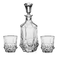 Набор для виски, 1 штоф 750 мл и 6 стаканов 280 мл, Crystal Bohemia