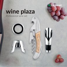 Набор из 4-х винных аксессуаров для вина  Wine Plaze, Legnoart