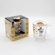 Кружка 320 мл с коричневой крышкой BOHO, серия Disney, Lucaris