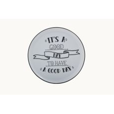 Тарелка обеденная 20 см, цвет серый, BE HAPPY, Porland