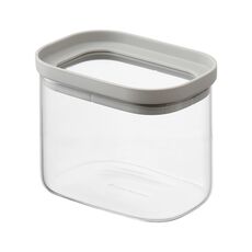 Банка для хранения прямоугольная Vacuum Glass, 500 мл, светло-серая, Smart Solutions