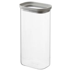Банка для хранения прямоугольная Vacuum Glass, 1,75 л, светло-серая, Smart Solutions