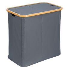 Корзина для белья с двумя отделениями Neat Twin, 53,5х33х53 см, серая, Smart Solutions