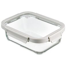 Контейнер для запекания и хранения прямоугольный Click Glass, 1,5 л, светло-серый, Smart Solutions