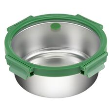 Контейнер стальной круглый Click Steel, 1,5 л, зеленый, Smart Solutions
