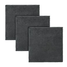 Набор салфеток из микрофибры Cozy Clean, 30х30 см, темно-серые, 3 шт., Smart Solutions