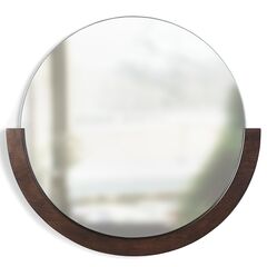 Зеркало настенное Mira D76 см темное дерево, Umbra