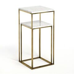 Набор столиков кофейных Mayen Gold, белые/золотистые, Bergenson Bjorn