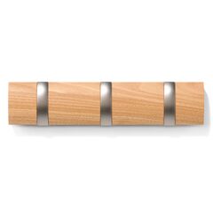 Вешалка настенная Flip, 3 крючка, натуральное дерево, UMBRA