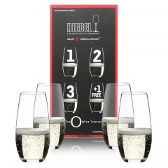 Набор высоких стаканов O Wine Tumbler Pay 3 Get 4 Value Gift Pack Champagne, 4 шт., 264 мл, 7414/28, Riedel