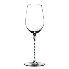 Бокал для вина Riesling/Zinfandel, 395 мл, черный/прозрачный, хрусталь, серия Fatto a Mano, Riedel