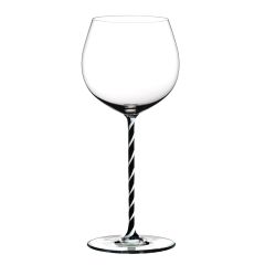 Бокал для белого вина Oaked Chardonnay, 620 мл, прозрачный/черный, хрусталь, серия Fatto a Mano, Riedel