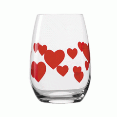 Набор стаканов Олд Фэшн L`amour, 335 мл, D75 мм, H105 мм, прозрачный/красный, 6шт, Stolzle
