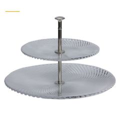 Блюдо двухярусное Samba, 32 + 23 см, бессвинцовый хрусталь, Nachtmann