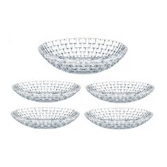 Набор из 5 салатников (30 см -1 шт, 21 см - 4 шт.), хрусталь, коллекция BOSSA NOVA, Nachtmann