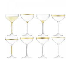 Набор из 8 бокалов-креманок с золотым декором Deco 235 мл, LSA International