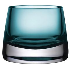 Подсвечник Joy, D67 мм, H64 мм, голубой, хрустальное стекло, Nude