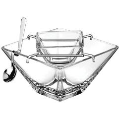 Комплект для икры 3 предмета Torcello, H10 см, L14 см, B14 см, стекло, Vidivi