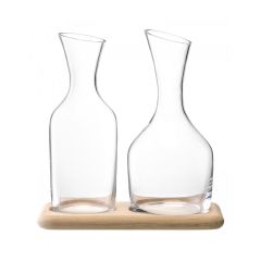 Набор из кувшинов для вина и воды на деревянной подставке 1.2 л/1.4 л, LSA International