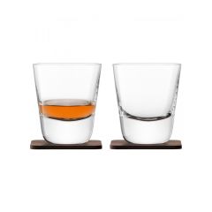 Набор из 2 стаканов Arran Whisky с деревянными подставками 250 мл, LSA International