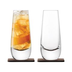 Набор из 2 бокалов на подставке из ореха Whisky Islay 325 мл, LSA International