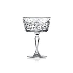 Набор из 6-ти бокалов-блюдец для шампанского RCR Luxion Tattoo 260 мл, хрустальное стекло, Италия