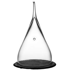 Поднос для сыра с крышкой, D280/200 мм, H350 мм, натур.камень, хрустальное стекло, Nude