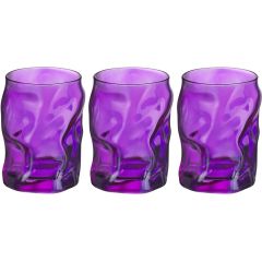 Набор из 3-х стаканов 300 мл, фиолетовый, стекло, серия SORGENTE, Bormioli Rocco