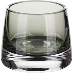 Подсвечник Joy, D67 мм, H64 мм, серый, хрустальное стекло, Nude