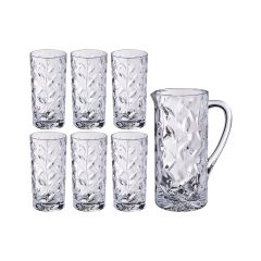 Набор для напитков "Laurus" графин 1200 мл + 6 стаканов 320 мл высота=23/14 см, RCR