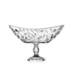 Ладья на ножке RCR Laurus H22,3 см, L34 см, W21,6 см, хрустальное стекло, Италия