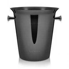 Ведерко для шампанского, 5 л, D210, H225 мм, нержавеющая сталь, цвет черный, Lumian