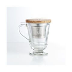 Кружка для заварки чая с металл. фильтром и  дерев.крышкой, 275 мл, h 12,2 см,  d 9,1 см, серия ABEILLE, La Rochere